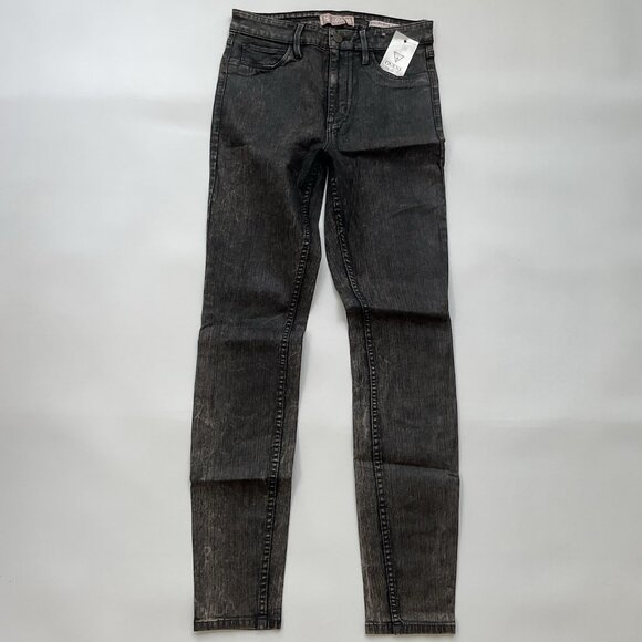 Guess Women’s Originals 1981 Power Skinny High Rise Jeans Coated Finish Size 27 - Picture 2 of 12
